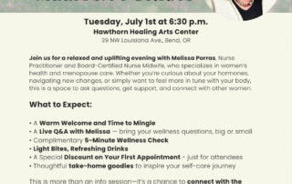 You’re Invited: An Evening of Women’s Wellness with Melissa Porras 7 Hawthorn Event poster 3